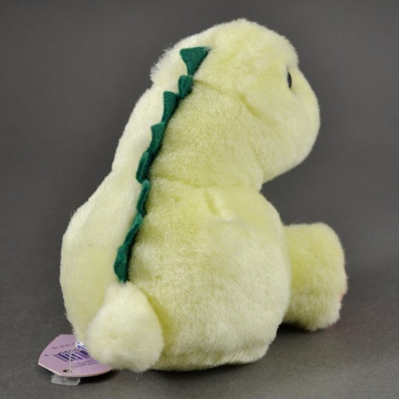 Dinky the Yellow Dinosaur Puffkins by Swibco Style 6633 Bean Bag Plush - Picture 3 of 8